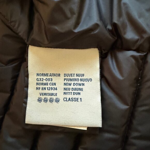 Moncler Longue Saison Blen Giubbotto Black Down Puffer Jacket Women's Medium - Picture 9 of 11